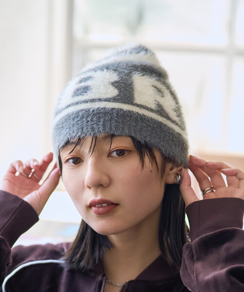 UMBRO × FREAK'S STORE/アンブロ 別注 モヘア ロゴビーニー/ニット帽
