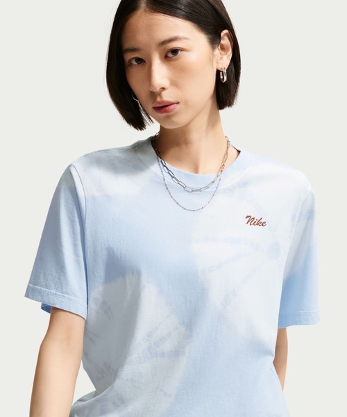 NIKE（ナイキ）の「NIKE ナイキ NSW S/S Tシャツ（Tシャツ/カットソー・レディース・サックスブルー/ペールイエロー・S/M/L/XL）」の9枚目の写真