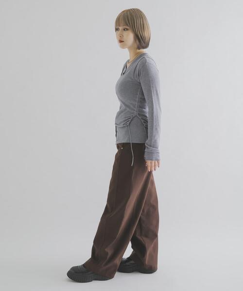 THE GOODLAND MARKET（ザグッドランドマーケット）の「cwtch　LAYERED KNIT TOPS（ニット/セーター・レディース・ネイビー/グレー/イエロー/パープル系その他・FREE）」の10枚目の写真