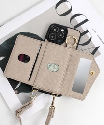 THE MILES（ザ マイルズ）の「"01"≪iPhone17 対応≫ミラー & ポケット付き フェイクレザー ショルダーストラップ & iPhoneケース（スマホケース/カバー）」
