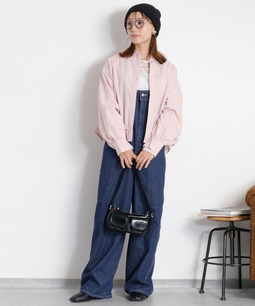 cepo(セポ)の「フロントタックドロストシャツ(シャツ/ブラウス・レディース・ピンク/キャメル/ベージュ・M)」の16枚目の写真