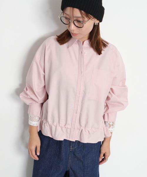 cepo(セポ)の「フロントタックドロストシャツ(シャツ/ブラウス・レディース・ピンク/キャメル/ベージュ・M)」の12枚目の写真