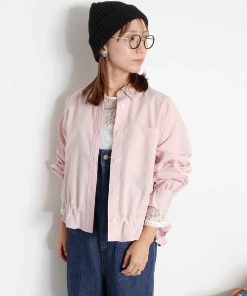 cepo(セポ)の「フロントタックドロストシャツ(シャツ/ブラウス・レディース・ピンク/キャメル/ベージュ・M)」の18枚目の写真