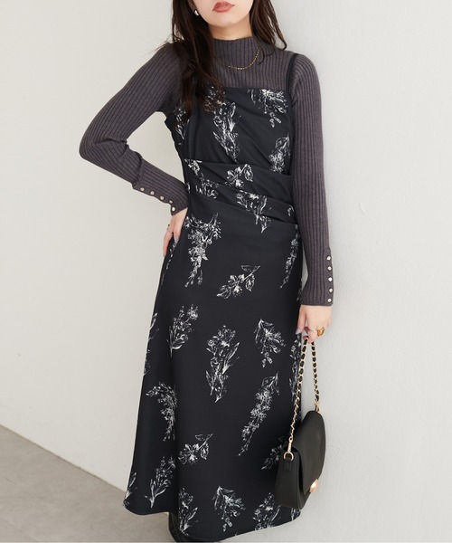 natural couture(ナチュラルクチュール)の「【ZOZO限定】カットジョーゼット ドレープキャミワンピース(ワンピース・レディース・その他1/その他2/チェック/グレイッシュベージュ/ブラック・FREE)」の22枚目の写真