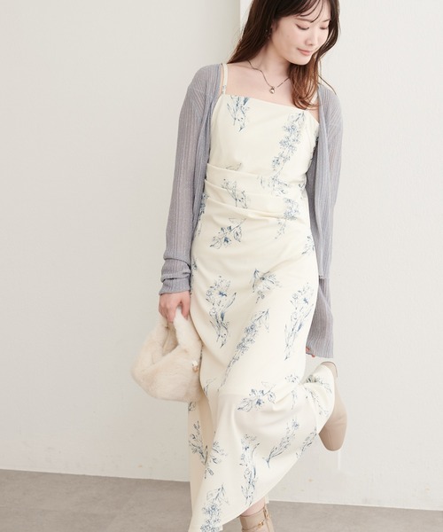 natural couture(ナチュラルクチュール)の「【ZOZO限定】カットジョーゼット ドレープキャミワンピース(ワンピース・レディース・その他1/その他2/チェック/グレイッシュベージュ/ブラック・FREE)」の16枚目の写真