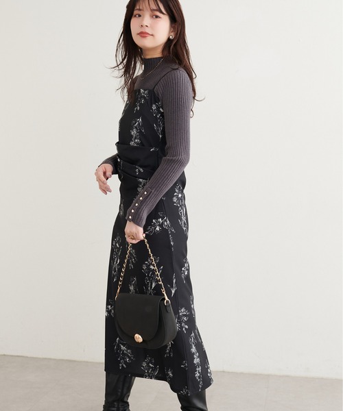 natural couture(ナチュラルクチュール)の「【ZOZO限定】カットジョーゼット ドレープキャミワンピース(ワンピース・レディース・その他1/その他2/チェック/グレイッシュベージュ/ブラック・FREE)」の21枚目の写真