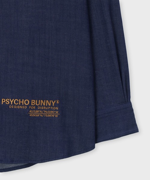 Psycho Bunny(サイコバニー)の「リヨセルデニム エンブロイダリー シャツ(シャツ/ブラウス・メンズ・ダークインディゴブルー/ブラック・MEDIUM/X-LARGE/LARGE)」の12枚目の写真