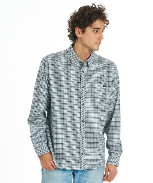 BILLABONG(ビラボン)の「BILLABONG メンズ COASTLINE FLANNEL 長袖シャツ 【2026年秋冬モデル】/ビラボンチェックネルシャツ(シャツ/ブラウス・メンズ・ブルー系その他/レッド系その他/ブラック/オフホワイト・MEDIUM/X-LARGE/LARGE)」の2枚目の写真