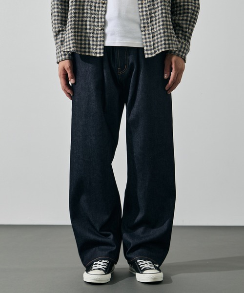 is-ness(イズネス)の「【is-ness/イズネス】Selvedge 5-Pocket One-Wash Denim Pants(デニムパンツ・メンズ・ダークインディゴブルー/ブラック・L/M)」の1枚目の写真