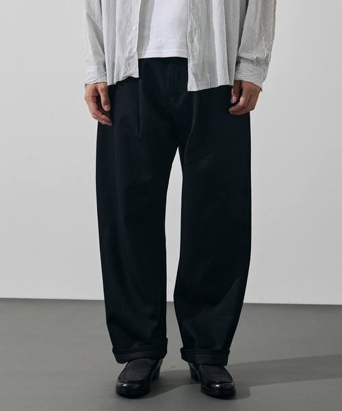 is-ness(イズネス)の「【is-ness/イズネス】Selvedge 5-Pocket One-Wash Denim Pants(デニムパンツ・メンズ・ダークインディゴブルー/ブラック・L/M)」の2枚目の写真