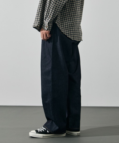 is-ness(イズネス)の「【is-ness/イズネス】Selvedge 5-Pocket One-Wash Denim Pants(デニムパンツ・メンズ・ダークインディゴブルー/ブラック・L/M)」の4枚目の写真
