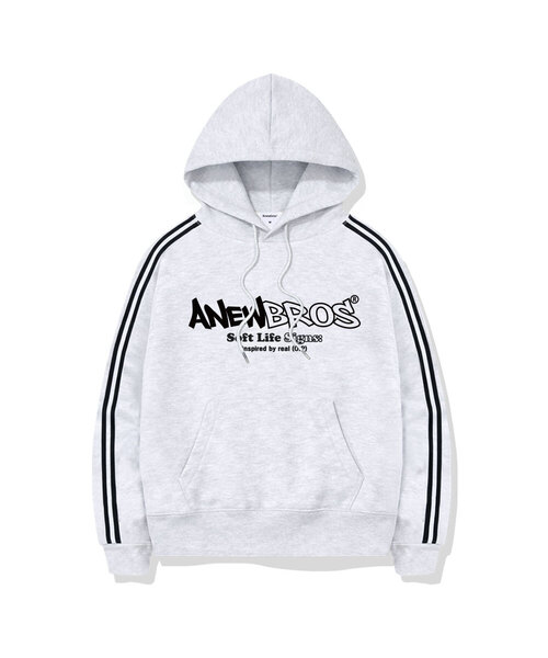 ANEWBROS（アニュブロス）の「アニュコアロゴトラックオーバーサイズフードパーカー4カラー [ANBI_8005]（パーカー・レディース・ホワイト/ブラック/ネイビー/アイボリー・SMALL/MEDIUM/LARGE/X-LARGE）」の2枚目の写真