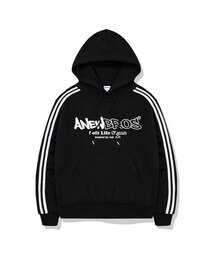 アニュコアロゴトラックオーバーサイズフードパーカー4カラー [ANBI_8005]