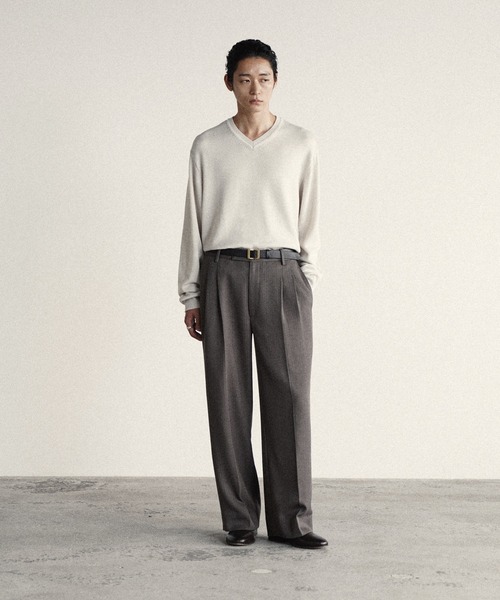 WYM LIDNM(ウィム バイ リドム)の「ANILINE LEATHER HOOK BELT(ベルト・メンズ・ブラック/ダークブラウン・M/L)」の6枚目の写真