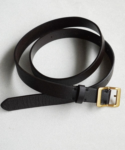 WYM LIDNM(ウィム バイ リドム)の「ANILINE LEATHER HOOK BELT(ベルト・メンズ・ブラック/ダークブラウン・M/L)」の12枚目の写真