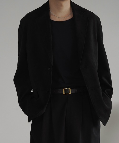 WYM LIDNM(ウィム バイ リドム)の「ANILINE LEATHER HOOK BELT(ベルト・メンズ・ブラック/ダークブラウン・M/L)」の15枚目の写真