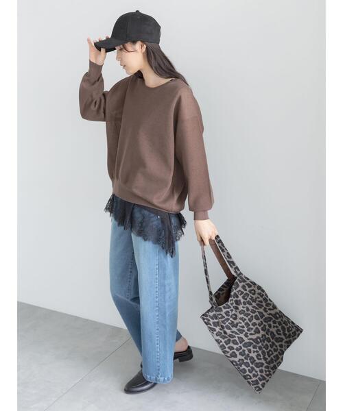 Te chichi(テチチ)の「ミッドライズストレートワイドデニムパンツ(その他パンツ・レディース・ネイビー/ブルー・S/M)」の10枚目の写真