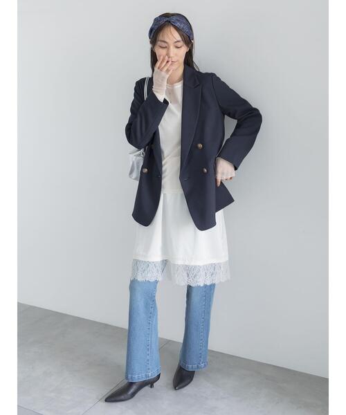 Te chichi(テチチ)の「ミッドライズストレートワイドデニムパンツ(その他パンツ・レディース・ネイビー/ブルー・S/M)」の13枚目の写真