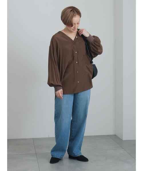 Te chichi(テチチ)の「ミッドライズストレートワイドデニムパンツ(その他パンツ・レディース・ネイビー/ブルー・S/M)」の22枚目の写真