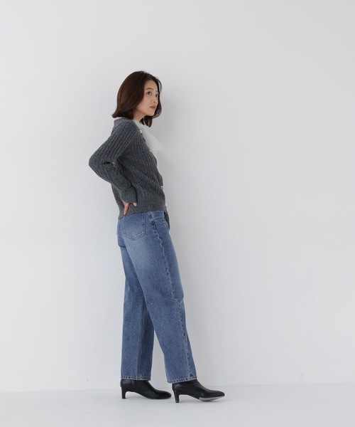 NATURAL BEAUTY BASIC（ナチュラルビューティーベーシック）の「アソートボタンケーブルカーディガン（カーディガン/ボレロ・レディース・チャコールグレー/ブルー/オフホワイト・FREE）」の12枚目の写真