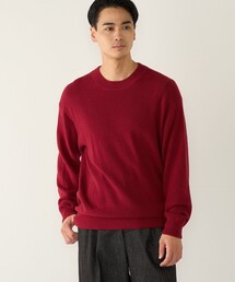 〈洗濯機可能〉コットン カシミヤ アゼ ニット◆