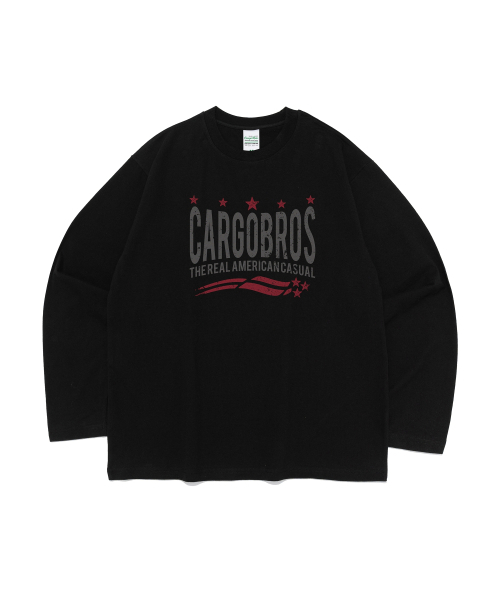 CARGOBROS(カーゴブロス)の「CB オールスター ヴィンテージ グラフィック ロングスリーブ Tシャツ (ブラック)(Tシャツ/カットソー・メンズ・その他・LARGE/MEDIUM/SMALL/X-LARGE)」の1枚目の写真