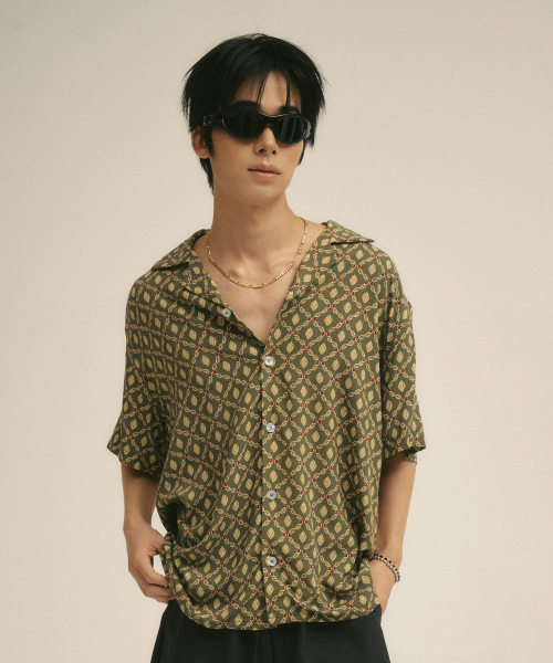 VILLA RAY（ヴィラ・レイ）の「オリーブクラブ メンズ ビスコースシャツ（シャツ/ブラウス・メンズ・その他・MEDIUM/LARGE/X-LARGE）」の5枚目の写真