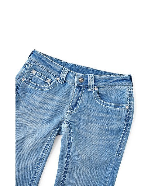 SupBaby by SUPPLIER（サプベイビーバイサプライヤー）の「デニム｜Embroidery Flared Jeans｜SupBaby by SUPPLIER（デニムパンツ・レディース・ライトブルー・SMALL/X-SMALL）」の6枚目の写真