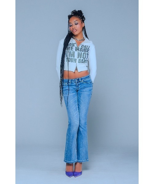 SupBaby by SUPPLIER（サプベイビーバイサプライヤー）の「デニム｜Embroidery Flared Jeans｜SupBaby by SUPPLIER（デニムパンツ・レディース・ライトブルー・SMALL/X-SMALL）」の17枚目の写真