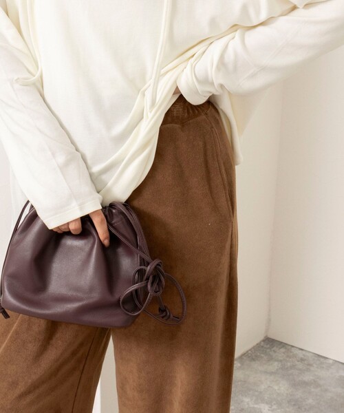 NOLLEY’S(ノーリーズ)の「【WEB限定】ウォッシャブルパイルストレートイージーパンツ(その他パンツ・レディース・キャメル/ブラック・FREE)」の9枚目の写真