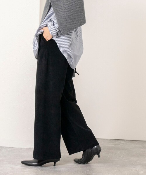 NOLLEY’S(ノーリーズ)の「【WEB限定】ウォッシャブルパイルストレートイージーパンツ(その他パンツ・レディース・キャメル/ブラック・FREE)」の15枚目の写真