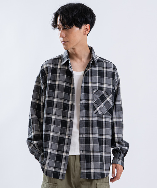 Universal Style Wear(ユニバーサルスタイルウェア)の「TCRビエラチェック長袖ルーズREGシャツ(シャツ/ブラウス・メンズ・C/A/B・LARGE/X-LARGE/MEDIUM)」の4枚目の写真