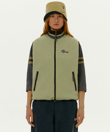 CT Curve Boucle Fleece Vest Light Green