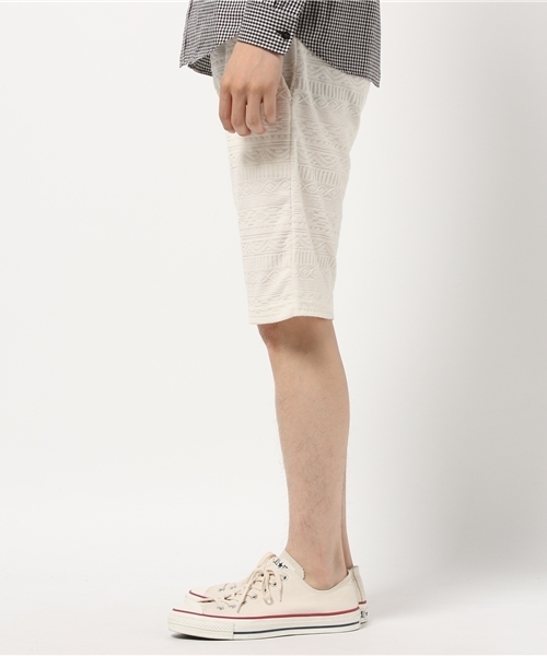 VENCEEXCHANGE（ヴァンスエクスチェンジ）の「パイルオルテガジャガードショーツ              （その他パンツ・メンズ・オフホワイト/グレー・MEDIUM/LARGE）」の3枚目の写真
