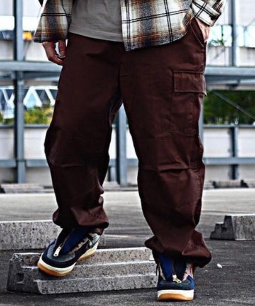 8(eight)(エイト)の「カーゴパンツ ミリタリー ワイドパンツ 軍パン(カーゴパンツ)」|ブラウン
