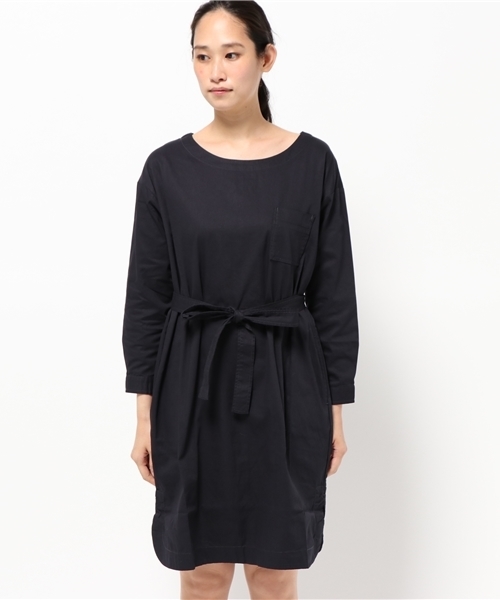 LBC（エルビーシー）の「コットンツイル微起毛チュニックワンピース           （ワンピース・レディース・ライトブラウン/ネイビー/グリーン・LARGE/MEDIUM）」の4枚目の写真