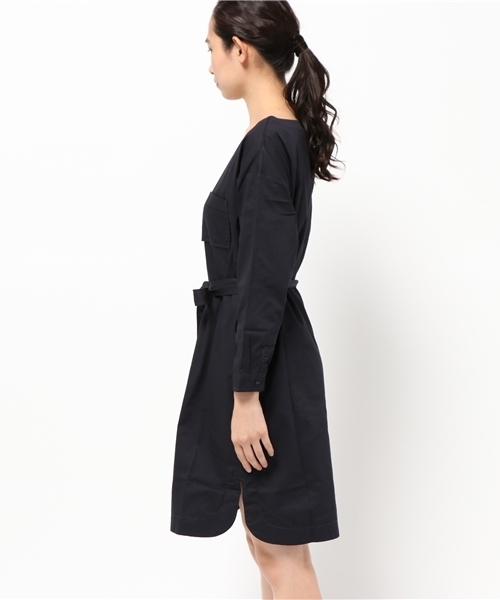 LBC（エルビーシー）の「コットンツイル微起毛チュニックワンピース           （ワンピース・レディース・ライトブラウン/ネイビー/グリーン・LARGE/MEDIUM）」の5枚目の写真