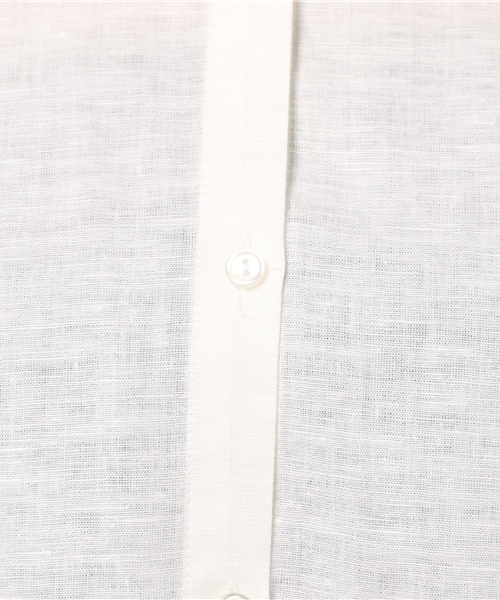 LBC（エルビーシー）の「リネンコットンバンドカラーシャツ              （シャツ/ブラウス・レディース・ライトブルー/ホワイト/ネイビー・LARGE/MEDIUM）」の10枚目の写真