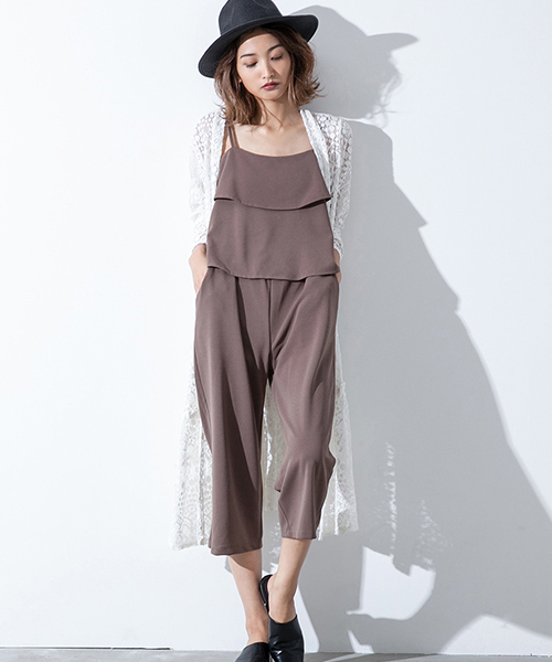 fifth（フィフス）の「フラワーレースロングガウン（カーディガン/ボレロ・レディース・モカ/ブラック/ホワイト・MEDIUM）」の13枚目の写真