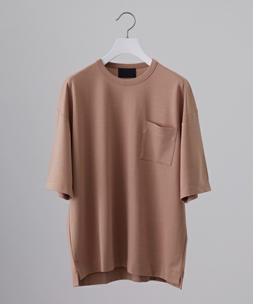 STUDIOUS(ステュディオス)の「【STUDIOUS】ネップポンチビッグTシャツ(Tシャツ/カットソー・メンズ・ホワイト/ピンク/ブラック・1/2)」の1枚目の写真