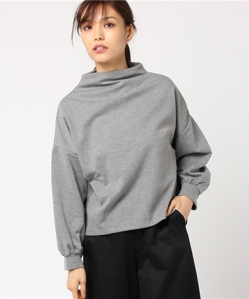 earth music&ecology(アースミュージックアンドエコロジー)の「・ボトルネックボリュームスリーブプルオーバー(Tシャツ/カットソー・レディース・ブラック/ネイビー/ダークグリーン/杢グレー/ブラウン/アイボリー・FREE)」の18枚目の写真