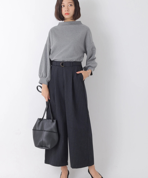 earth music&ecology(アースミュージックアンドエコロジー)の「・ボトルネックボリュームスリーブプルオーバー(Tシャツ/カットソー・レディース・ブラック/ネイビー/ダークグリーン/杢グレー/ブラウン/アイボリー・FREE)」の17枚目の写真