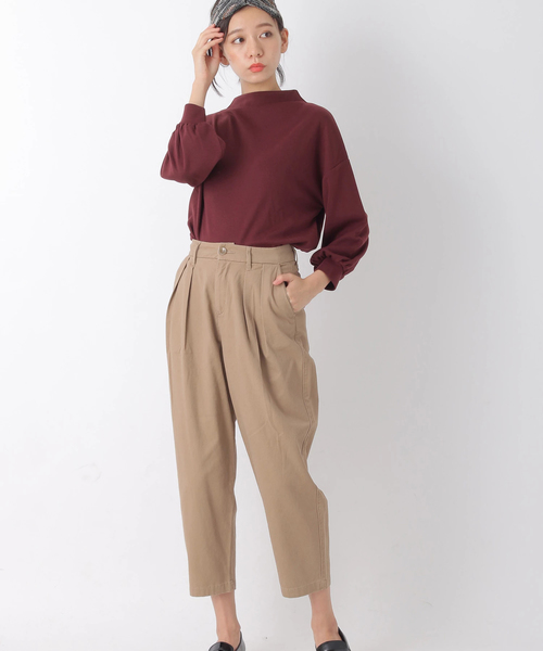 earth music&ecology(アースミュージックアンドエコロジー)の「・ボトルネックボリュームスリーブプルオーバー(Tシャツ/カットソー・レディース・ブラック/ネイビー/ダークグリーン/杢グレー/ブラウン/アイボリー・FREE)」の14枚目の写真