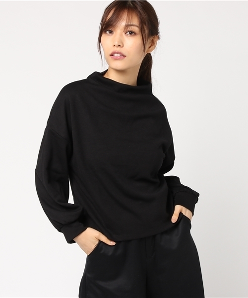 earth music&ecology(アースミュージックアンドエコロジー)の「・ボトルネックボリュームスリーブプルオーバー(Tシャツ/カットソー・レディース・ブラック/ネイビー/ダークグリーン/杢グレー/ブラウン/アイボリー・FREE)」の3枚目の写真