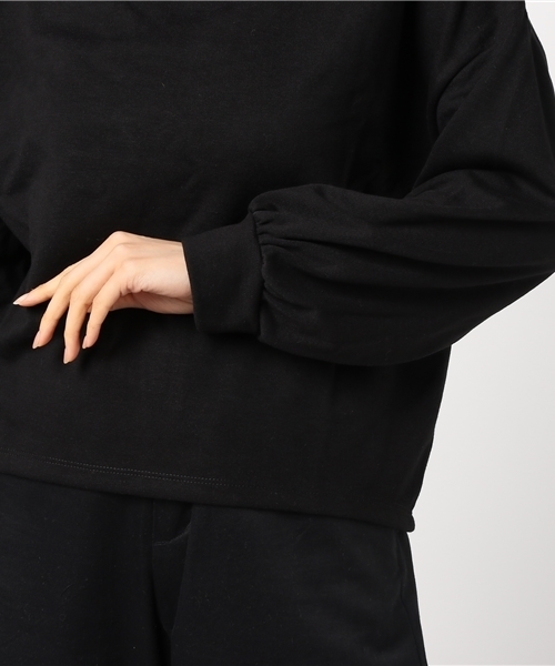 earth music&ecology(アースミュージックアンドエコロジー)の「・ボトルネックボリュームスリーブプルオーバー(Tシャツ/カットソー・レディース・ブラック/ネイビー/ダークグリーン/杢グレー/ブラウン/アイボリー・FREE)」の9枚目の写真