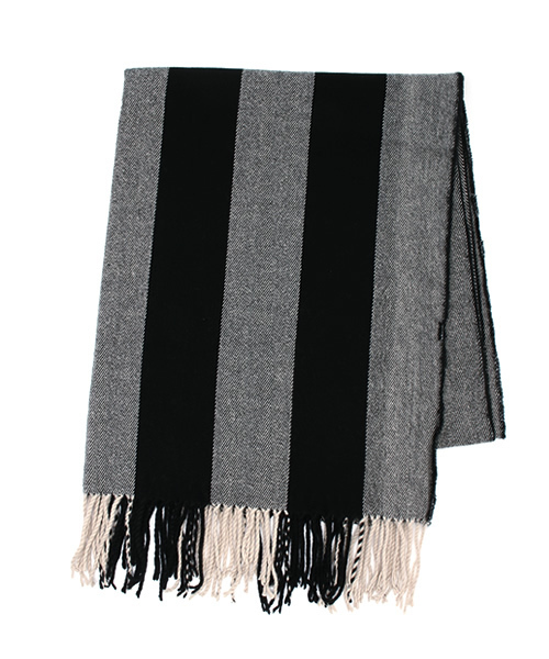 Bou Jeloud（ブージュルード）の「ボーダーストール（ストール/ショール・レディース・ブラック/レッド・ONE SIZE）」の2枚目の写真