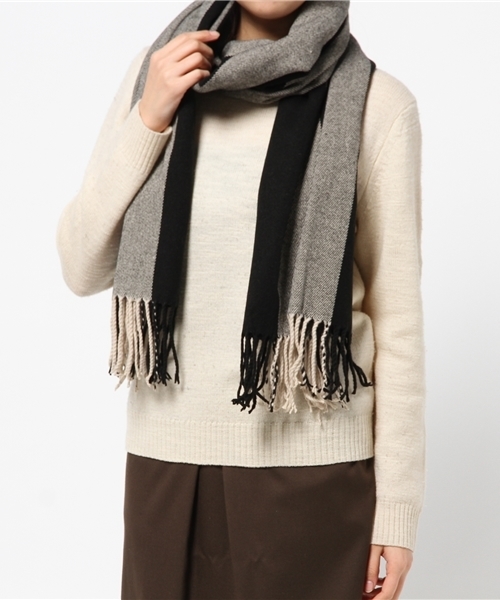 Bou Jeloud（ブージュルード）の「ボーダーストール（ストール/ショール・レディース・ブラック/レッド・ONE SIZE）」の4枚目の写真