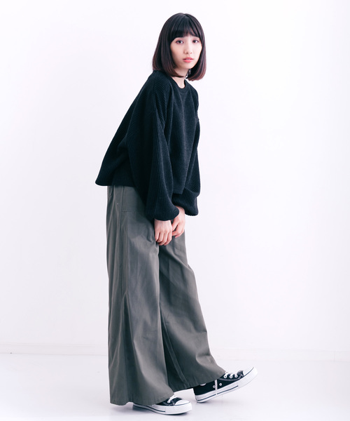 MERLOT（メルロー）の「パフ袖リブニットプルオーバー1135（ニット/セーター・レディース・グレー/オフホワイト/ブラック/ピンク・FREE）」の10枚目の写真