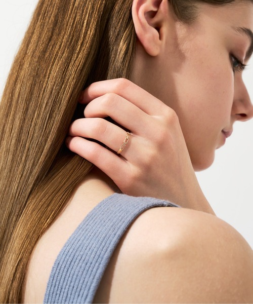 Jewel closet by L&Co.（ジュエルクローゼットバイエルアンドコー）の「K10 チェーン リング（リング・レディース・ゴールド/ゴールド系その他/ゴールド系その他2・11号/9号/13号）」の10枚目の写真