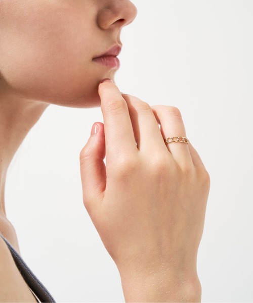 Jewel closet by L&Co.（ジュエルクローゼットバイエルアンドコー）の「K10 チェーン リング（リング・レディース・ゴールド/ゴールド系その他/ゴールド系その他2・11号/9号/13号）」の6枚目の写真